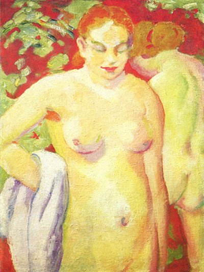 Akte auf Zinnober von Franz Marc